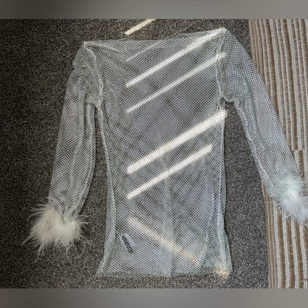 White fox boutique Mesh sparkle dress